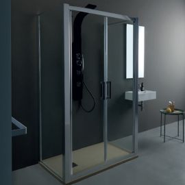 Box doccia centro parete porta saloon cm L100xP70 FPSL60