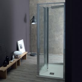 Box doccia centro parete porta a soffietto cm L70xP70 FPS30