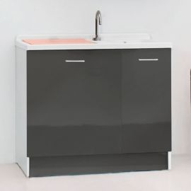 Lavapanni  due vasche Active Wash dinamico antracite 100x55 con cesto Colavene