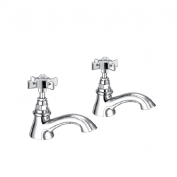 Coppia di rubinetti collo cigno Ice Bijoux