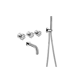 Gruppo vasca ad incasso con bocca con kit doccia Bloom