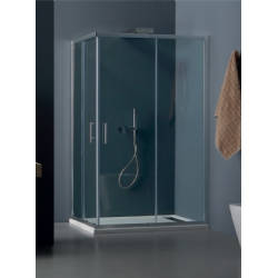 Box doccia angolare porta scorrevole cm L100xP70 Eco